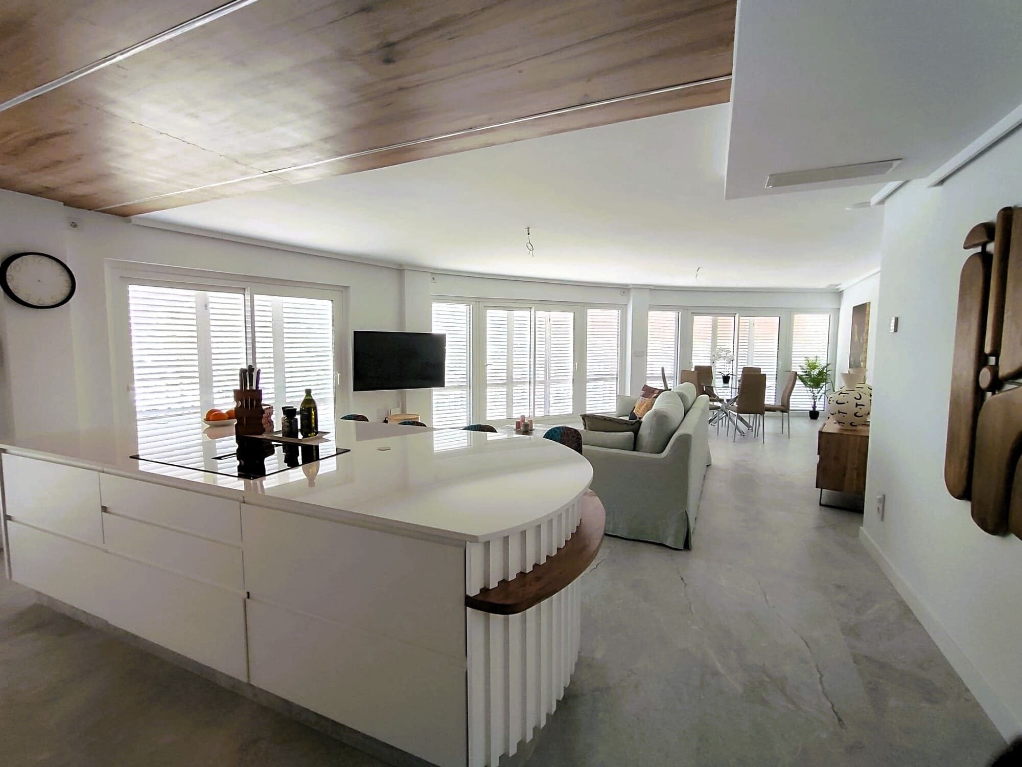 panorámica cocina salón comedor